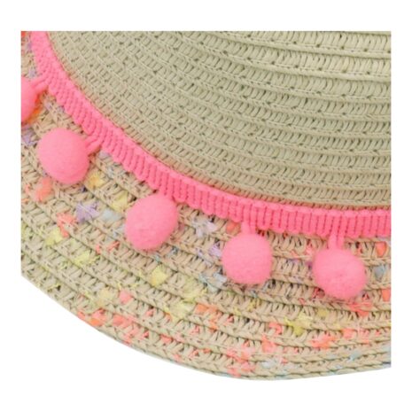 Maximo Strohhut mit Pompons