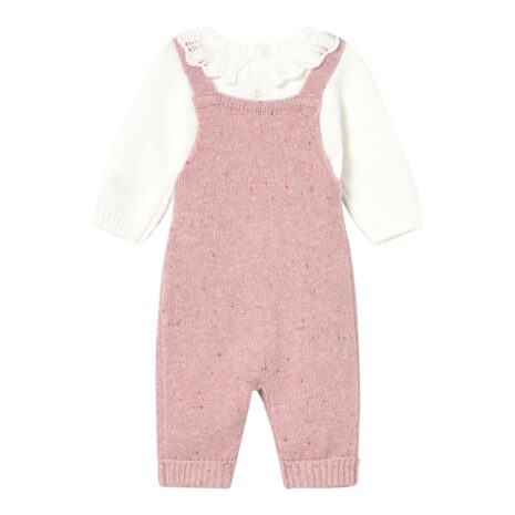 Mayoral 2-tlg. Set Pullover mit Kragen und Strick-Latzhose