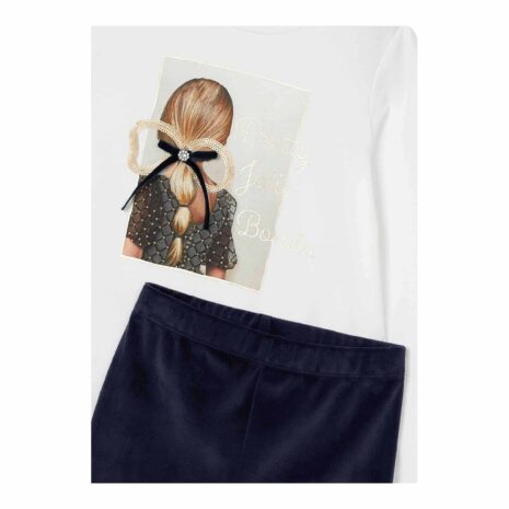 Mayoral 2-tlg. Set Shirt langarm und Samt-Leggings Mädchen