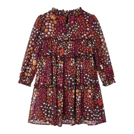 Mayoral Chiffon-Kleid langarm Blumen Mayoral Chiffon-Kleid langarm Blumen