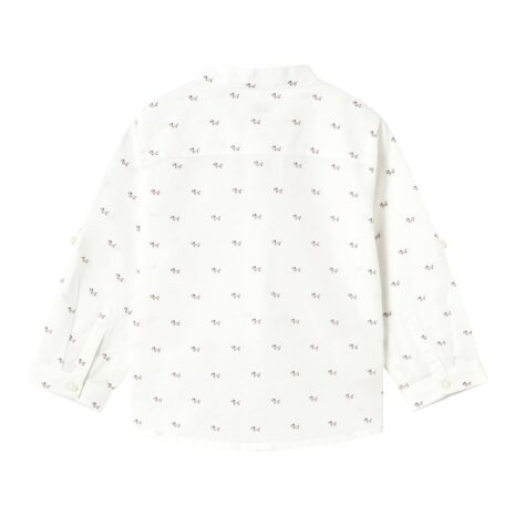 Mayoral Hemd langarm Stehkragen Leinenanteil Hunde