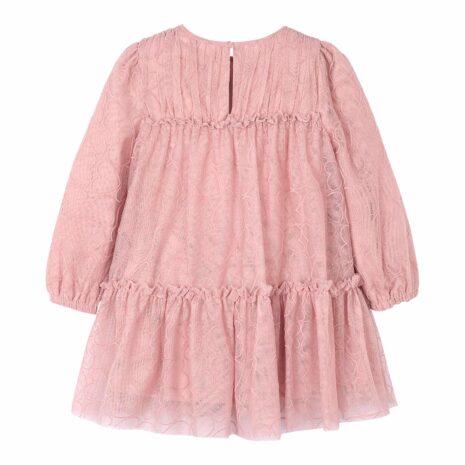 Mayoral Tüllkleid langarm Herzen Glitzer