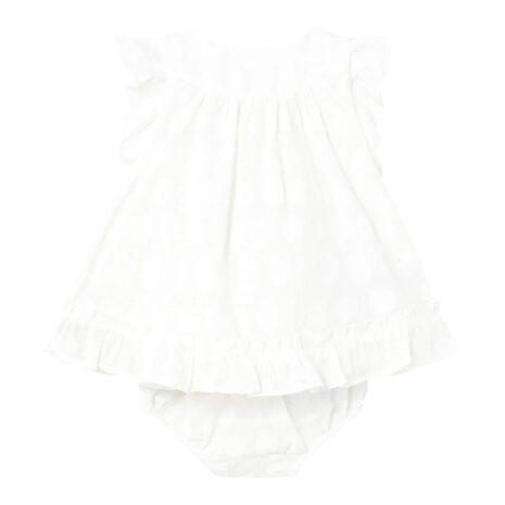 Mayoral Webkleid Flügelarm Punkte Rüschen