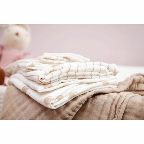 Meyco Baby 2er-Pack Pucktücher Musselin 120x120 cm