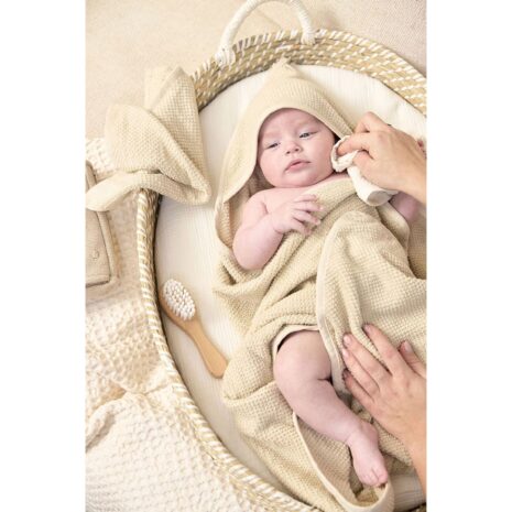 Meyco Baby Kapuzenbadetuch 75x75 cm beige