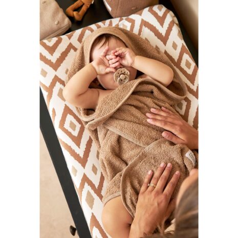 Meyco Baby Kapuzenbadetuch 75x75 cm braun