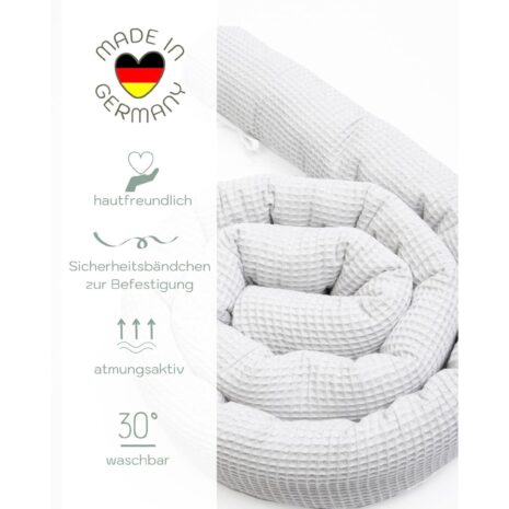 Mionido Nestchenschlange Waffelpiqué 235 cm