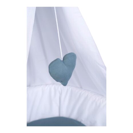 Mionido Textiles Set für Stubenwagen Uni Herz