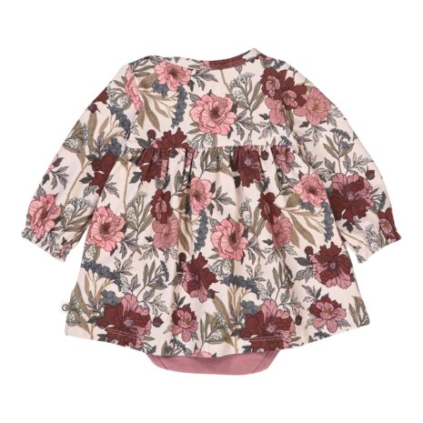 Müsli Bodykleid langarm Blumen