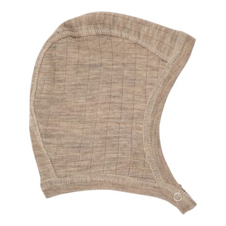 Müsli Woll-Erstlingsmütze Rippqualität Merinowolle