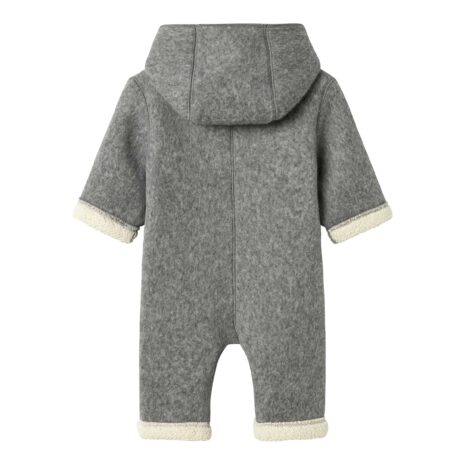 Name It Overall mit Kapuze Wollwalk-Optik Teddyfell