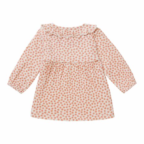 Noppies Krepp-Kleid langarm Blumen Rüschenkragen