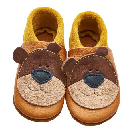 Orangenkinder Krabbel- und Hausschuhe Bär