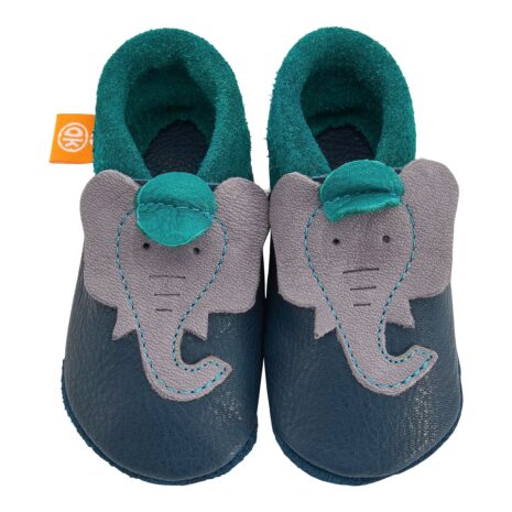 Orangenkinder Krabbel- und Hausschuhe Elefant