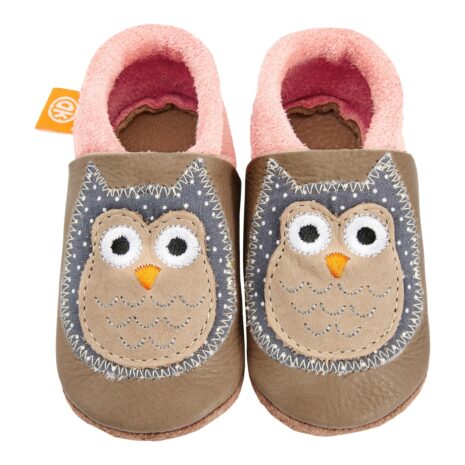 Orangenkinder Krabbel- und Hausschuhe Eule