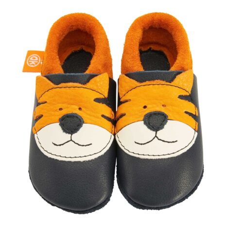 Orangenkinder Krabbel- und Hausschuhe Tiger