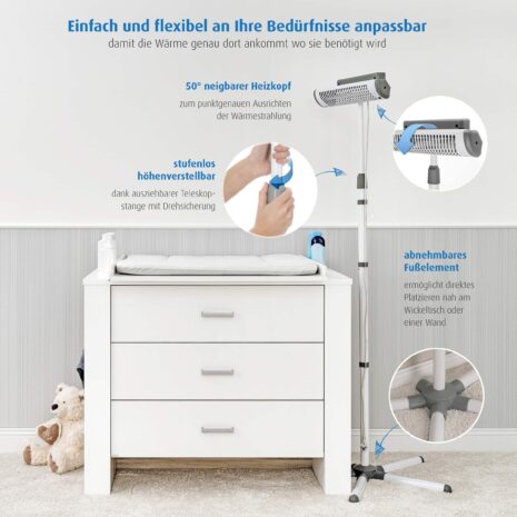 Reer Heizstrahler EasyHeat Flex mit Standfuß