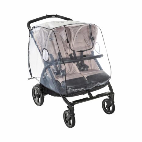 Reer Universal Regenschutz für Zwillingskinderwagen transparent