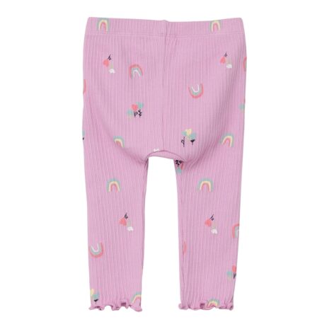 S.Oliver Leggings Blumen Regenbögen Rippqualität