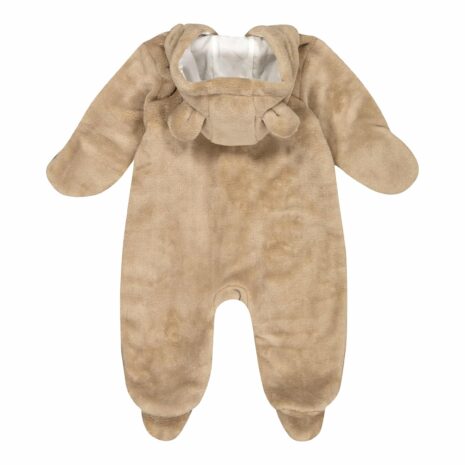 Salt And Pepper Plüschoverall mit Fuß und Kapuze mit Ohren