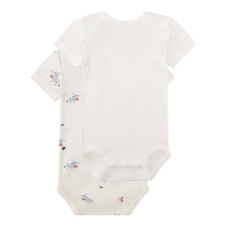 Sanetta 2er-Pack Bodys kurzarm Esel