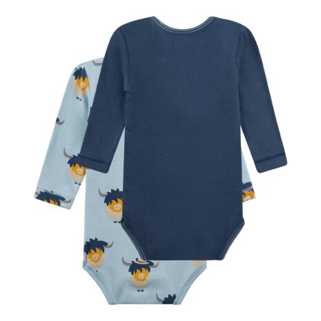 Sanetta 2er-Pack Bodys langarm Highland Cattle