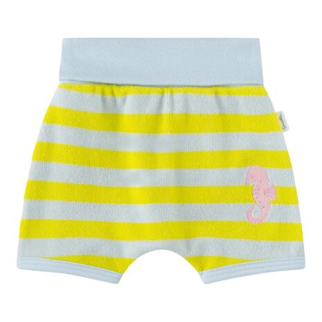 Sanetta Pure Frottee-Shorts Ringel Seepferdchen