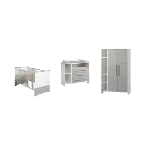 Schardt 3-tlg. Babyzimmer Eco Silber mit 2-türigem Kleiderschrank Schardt 3-tlg. Babyzimmer Eco Silber mit 2-türigem Kleiderschrank