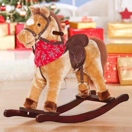 Solini Schaukelpferd mit Sattel und Soundfunktion