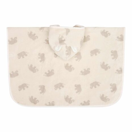 Steiff Frottee-Badeponcho Elefanten weiss