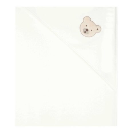 Steiff Kapuzen-Badetuch Frottee Bär weiss