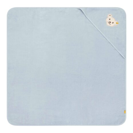 Steiff Kapuzenbadetuch Frottee Bär hellblau