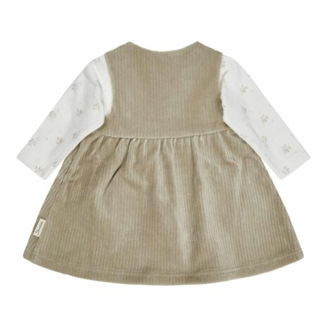 Sterntaler 2-tlg. Set Nicki-Kleid ohne Arm und Shirt langarm Cordoptik Blumen