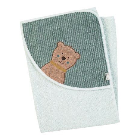 Sterntaler Kapuzenbadetuch 80x80 cm gruen