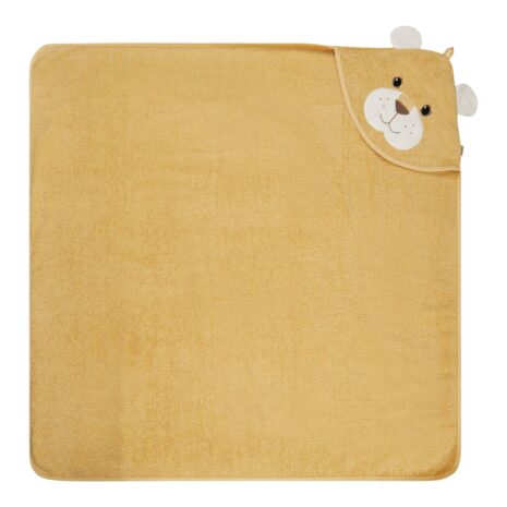 Sterntaler Kapuzenbadetuch mit Applikation 100x100 cm gelb