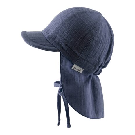 Sterntaler Musselin-Schirmmütze mit Nackenschutz
