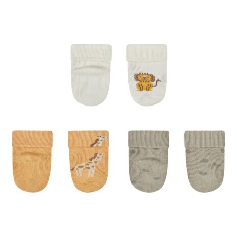 Sterntaler Safari 3er-Pack Erstlingssocken Löwe Giraffe