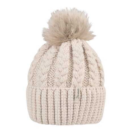 Sterntaler Winter-Strickmütze Bommel Fake Fur
