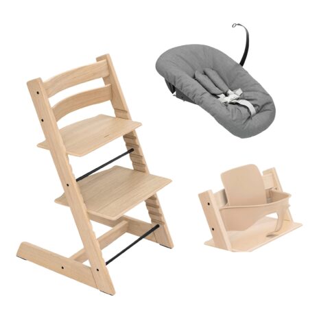 Stokke® Tripp Trapp® Bundle Treppenhochstuhl Eiche inkl. Newbornset deep grey & Babyset Stokke® Tripp Trapp® Bundle Treppenhochstuhl Eiche inkl. Newbornset deep grey & Babyset