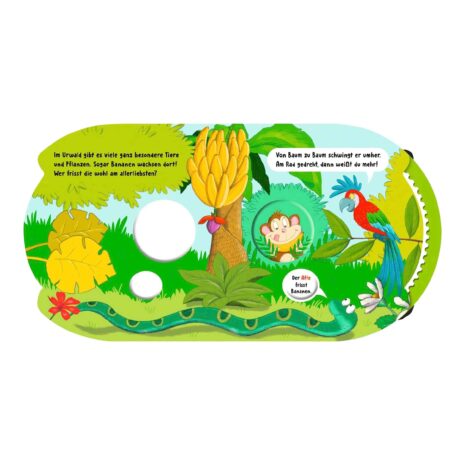 Thienemann-Esslinger Pappbilderbuch Dreh das Rad und find´s heraus! Welches Tier frisst denn hier?