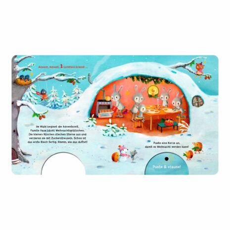 Thienemann-Esslinger Pappbilderbuch Mein Puste-Licht-Buch:Advent