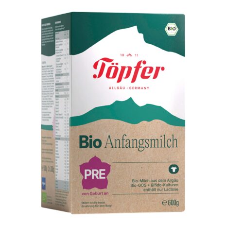 Töpfer Bundle 4er Pack Bio Anfangsmilch Pre 600 g