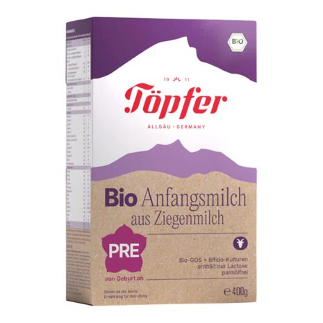 Töpfer Bundle 4er Pack Bio-Anfangsmilch Pre Ziege