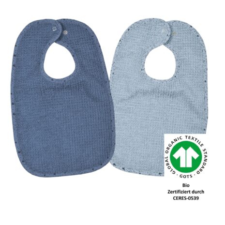 Wörner 2er-Pack Lätzchen mit Druckknopf 26x40 cm