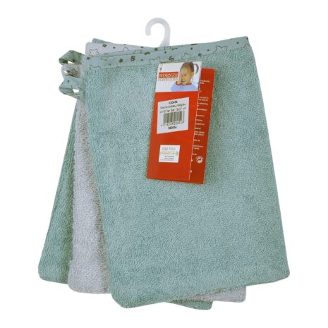 Wörner 3er-Pack Waschlappen 15x21 cm blau