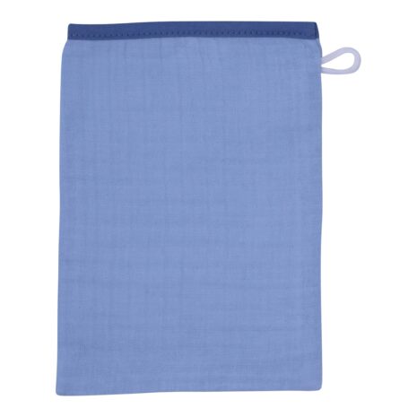 Wörner 3er-Pack Waschlappen Musselin blau